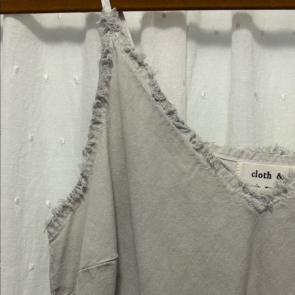 Cloth & Stone for Anthropologie Camisole Women’s S Light Gray Distressed Faded - Picture 3 of 13